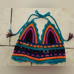 🧵Wo Wo‎ Crochet Bikini Halter Top🧵🧵